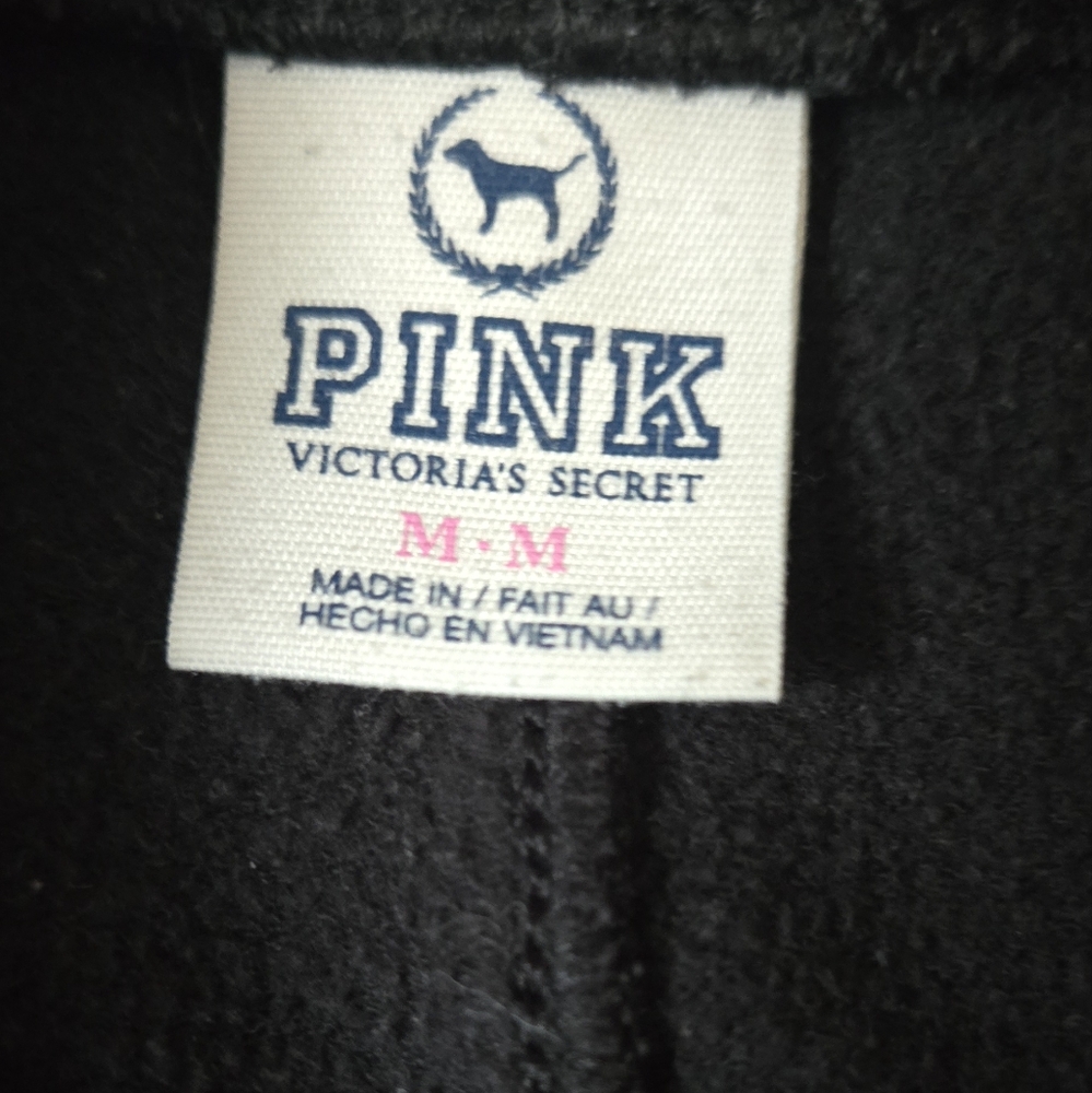 Victoria's Secret PINK Women's Black Sweat Shorts SzM - Picture 4 of 6